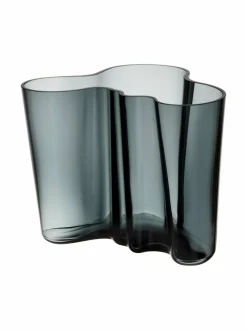 Koriste-Esineet|Iittala Aalto-maljakko 160 mm TUMMANHARMAA