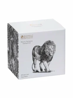 Mukit & Kupit & Asetit|Maxwell&Williams African Lion -muki 12,5 x 9 x 11,5 cm BLACK