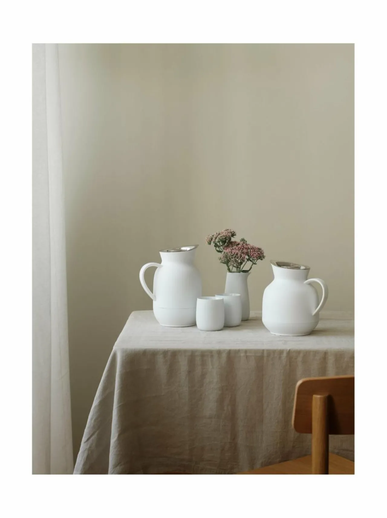 Tee, Kahvi & Vesi|Stelton Amphora-termoskannu 1 l SOFT WHITE