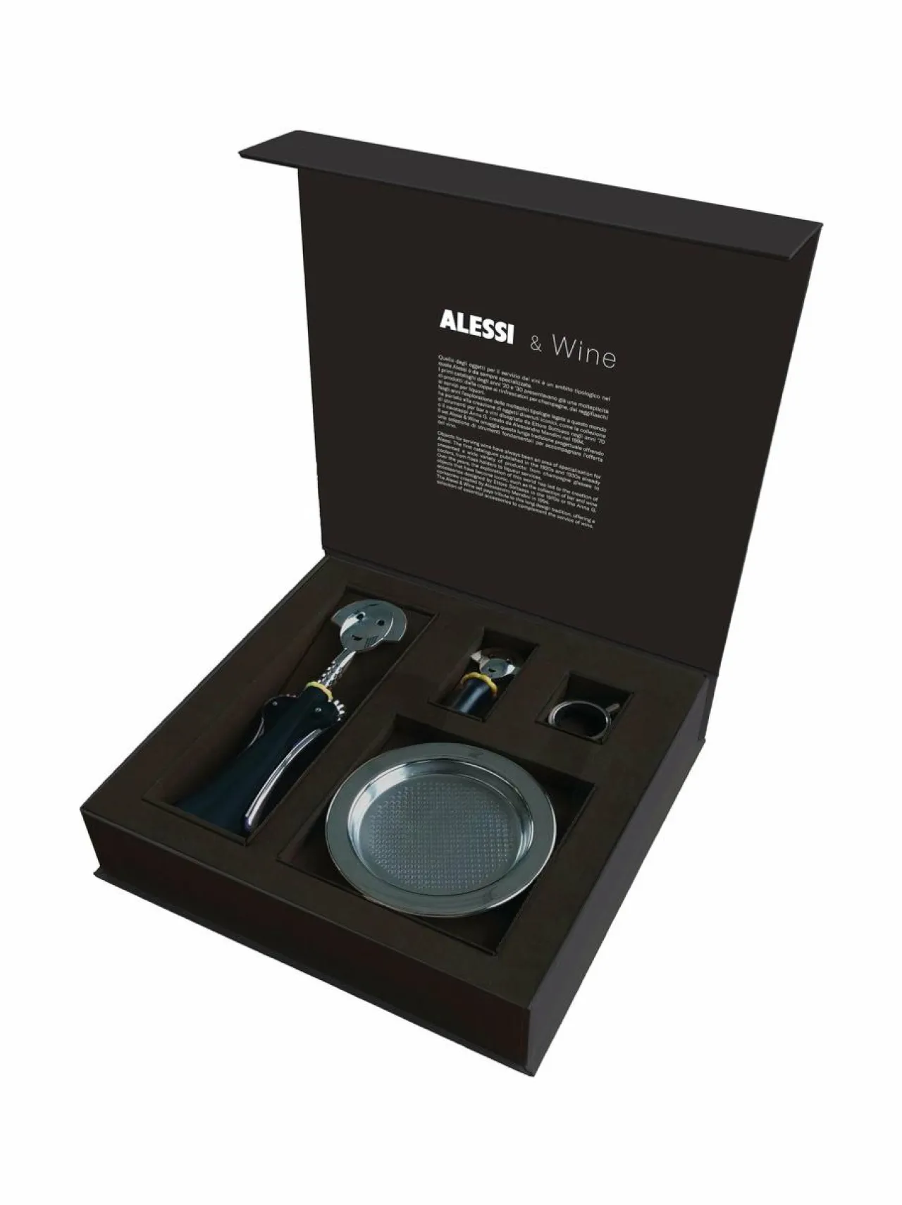 Baari- & Viinitarvikkeet|Alessi Anna- viinisetti lahjapakkauksessa STEEL