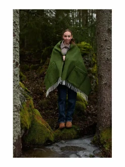 Huovat & Päiväpeitot|Lapuan Kankurit Arvo-taskullinen villahuopa 60 x 180 cm 4 WHITE-OLIVE