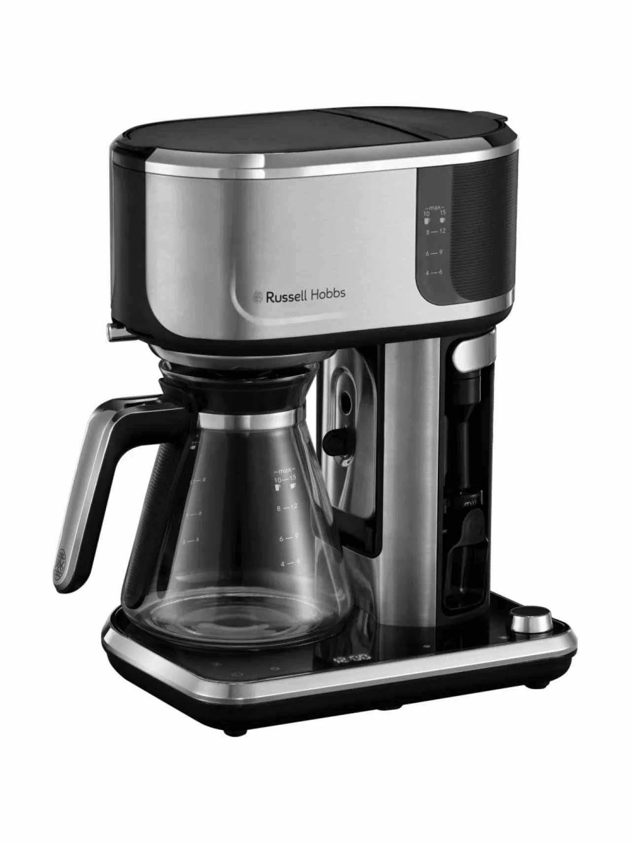 Kahvin- & Vedenkeittimet|Russell Hobbs Attentiv Coffee Bar -yhdistelmäkahvinkeitin STEEL
