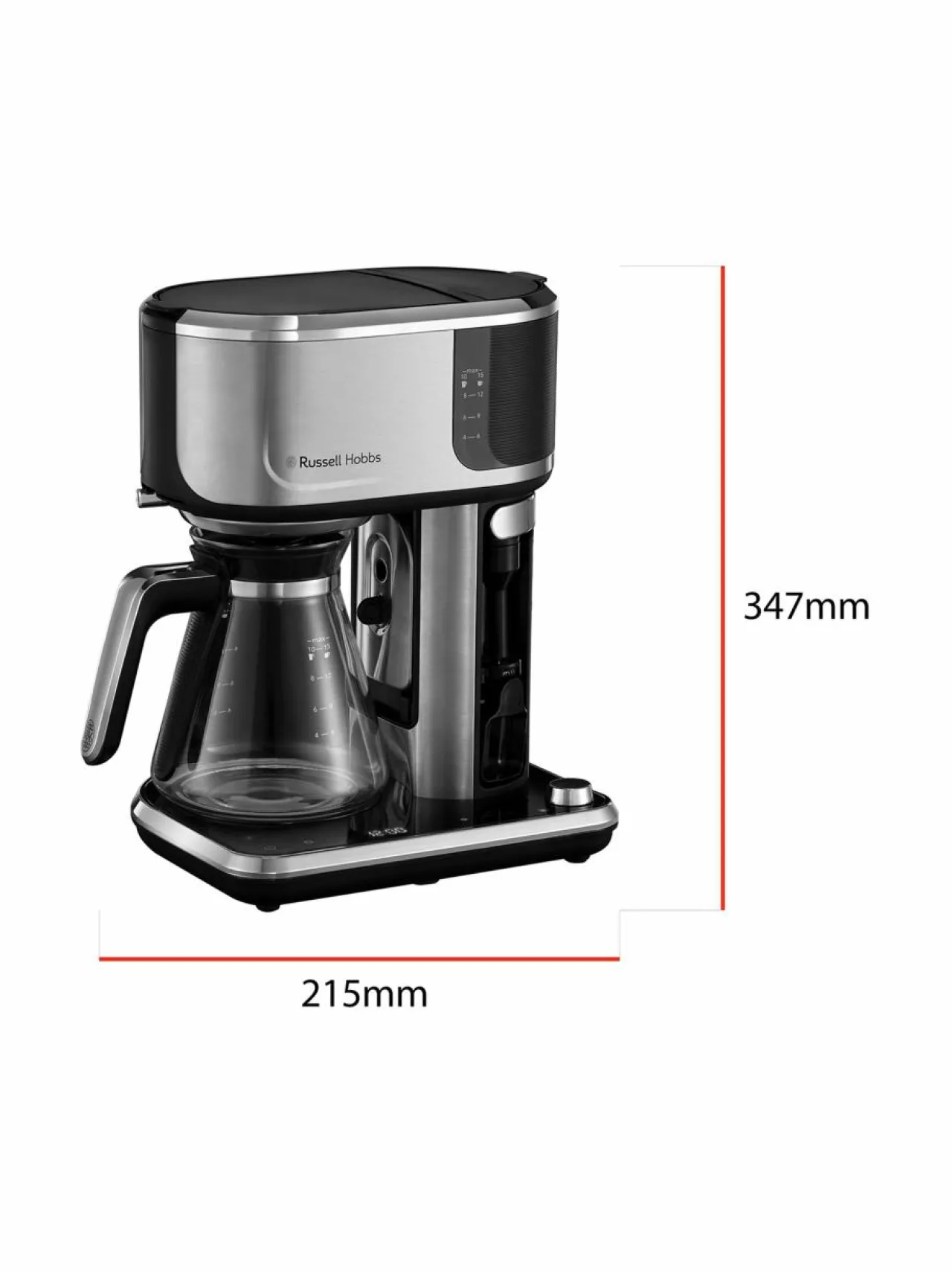 Kahvin- & Vedenkeittimet|Russell Hobbs Attentiv Coffee Bar -yhdistelmäkahvinkeitin STEEL