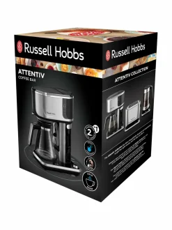 Kahvin- & Vedenkeittimet|Russell Hobbs Attentiv Coffee Bar -yhdistelmäkahvinkeitin STEEL