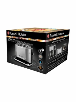 Leivänpaahtimet|Russell Hobbs Attentiv Toaster -leivänpaahdin STEEL