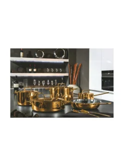 Keitto- & Paistoastiat|Mepra Attiva Oro -syvä kattila 5 l ja kansi 22 cm