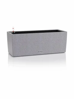 Ruukut & Istutusastiat|Lechuza Balconera Stone Altakastelu parvekeruukku pari 80x19cm, korkeus 19cm + Kannattimet HARMAA