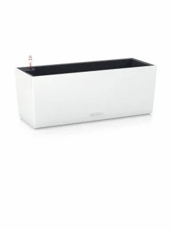 Ruukut & Istutusastiat|Lechuza Balconera Stone Altakastelu parvekeruukku pari 50x19cm, korkeus 19cm + Kannattimet VALKOINEN