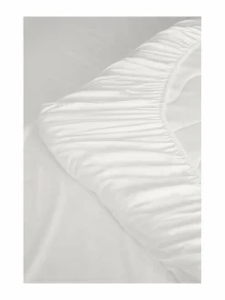 Liinavaatteet|Movesgood Bamboo- muotoonommeltu aluslakana WHITE