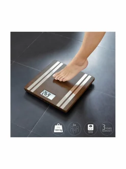 Terveydenhoito|Medisana Bamboo-kehoanalyysivaaka BROWN