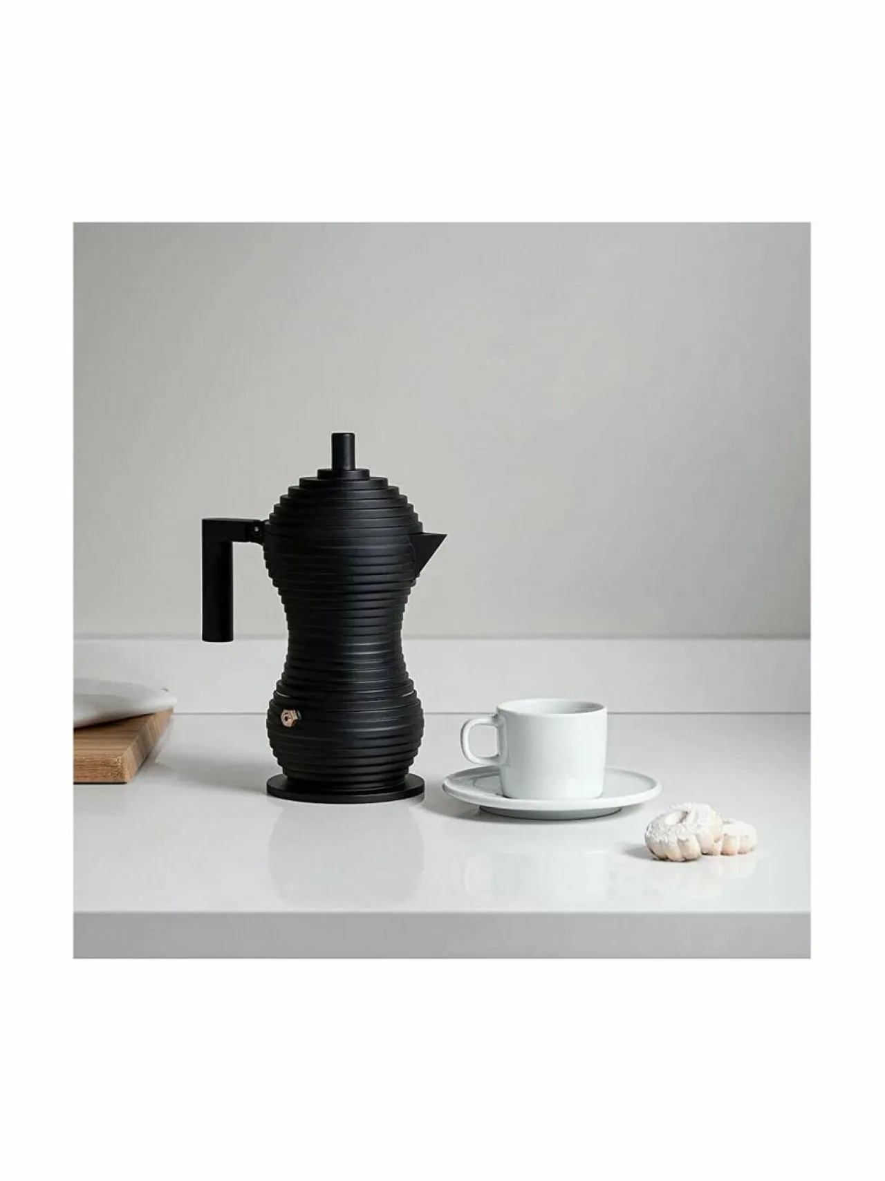 Tee, Kahvi & Vesi|Alessi BB Pulcina -espressopannu, 1 kupin BB BLACK