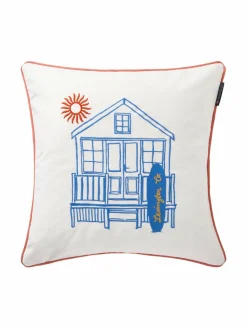 Sisustustyynyt|Lexington Beach House -tyynynpäällinen 50 x 50 cm WHITE/BLUE/CORAL