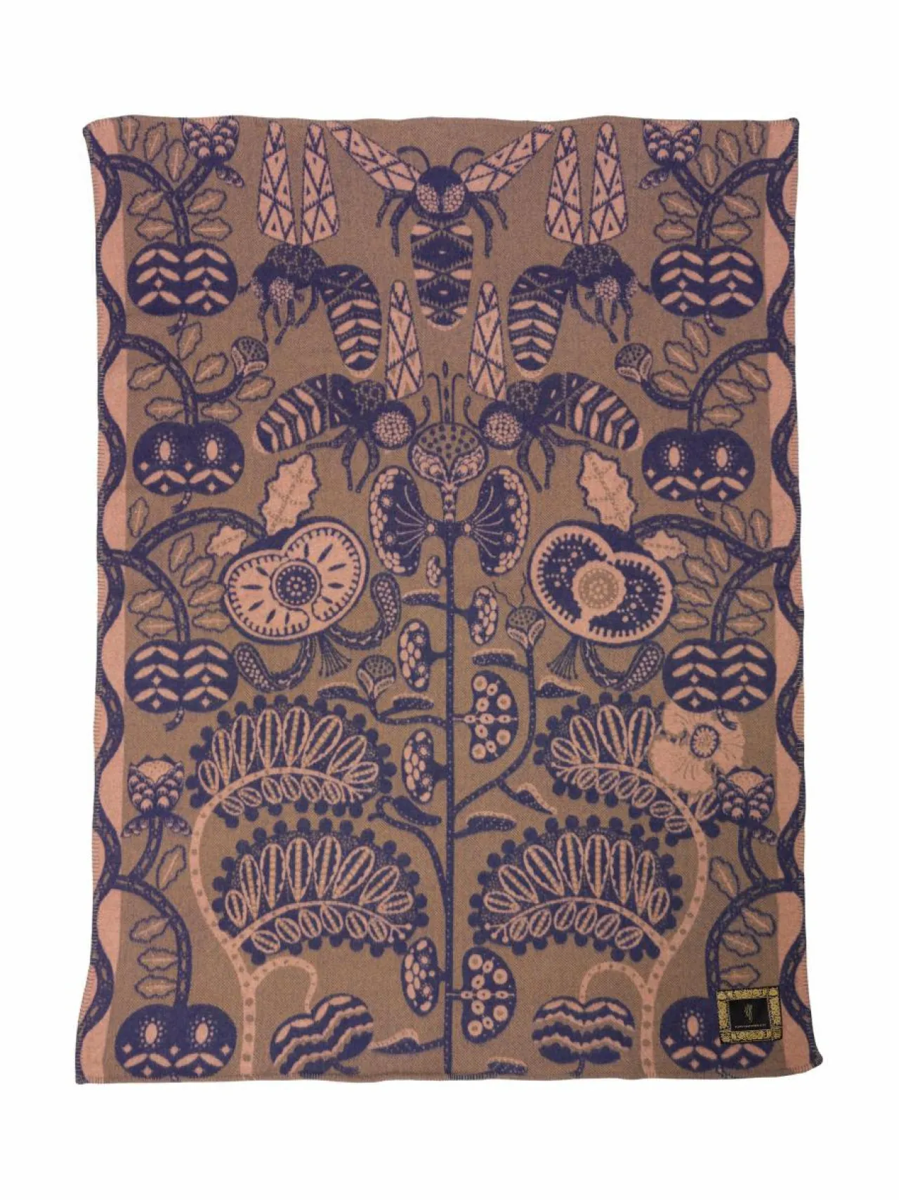 Huovat & Päiväpeitot|Klaus Haapaniemi & Co Bees-torkkupeitto PEACH