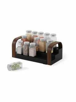 Säilytys|Umbra Bellwood-maustehylly BLACK/WALNUT