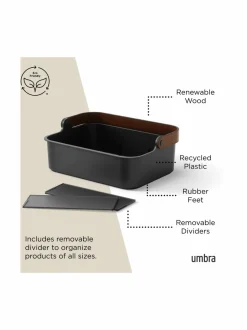 Säilytys|Umbra Bellwood-säilytyskori BLACK/WALNUT