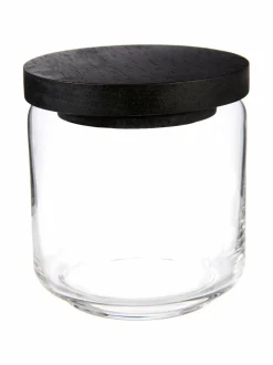 Keittiötarvikkeet|Casa Stockmann Black Aca -lasipurkki CLEAR/BLACK