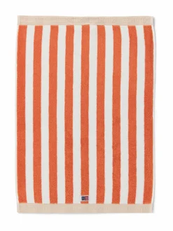 Kylpyhuonetekstiilit|Lexington Block Striped -pyyhe PEACH MELON/WHITE/MOONBEAM