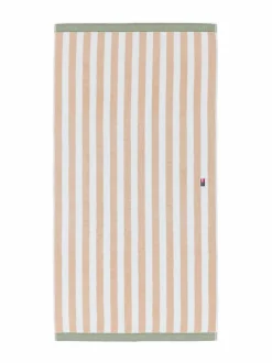 Kylpyhuonetekstiilit|Lexington Block Striped -pyyhe MOONBEAM/WHITE/VINTAGE GREEN