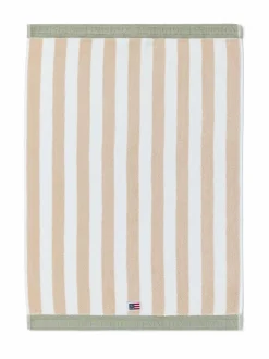 Kylpyhuonetekstiilit|Lexington Block Striped -pyyhe MOONBEAM/WHITE/VINTAGE GREEN
