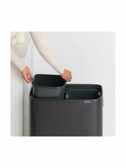 Roskakorit & -Pussit|Brabantia Bo Touch Bin -roska-astia 2 x 30 l MATT BLACK