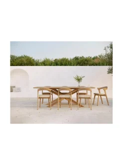 Puutarhakalusteet & Pehmusteet|Ethnicraft Bok ulkokaluste ruokapöydän tuoli, teak