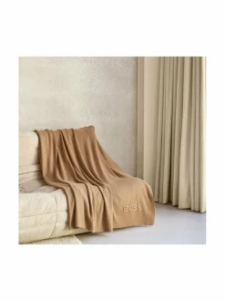 Huovat & Päiväpeitot|Hugo Boss Bold Logo -huopa, 130x170 cm CAMEL