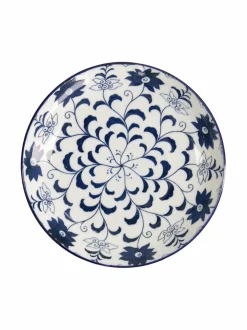 Lautaset & Kulhot|Tokyo Design Studio Botan-lautanen 21,5 cm BLUE/WHITE