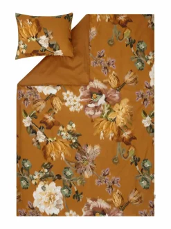 Liinavaatteet|Villa Stockmann Breda-satiinipussilakana CINNAMON YELLOW COMBO