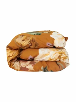 Liinavaatteet|Villa Stockmann Breda-satiinipussilakana CINNAMON YELLOW COMBO