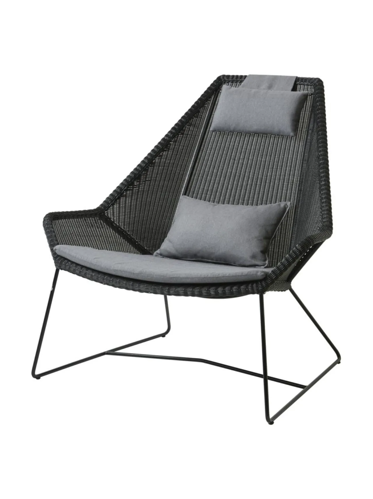 Puutarhakalusteet & Pehmusteet|Cane-Line Breeze-nojatuoli MUSTA, HARMAA