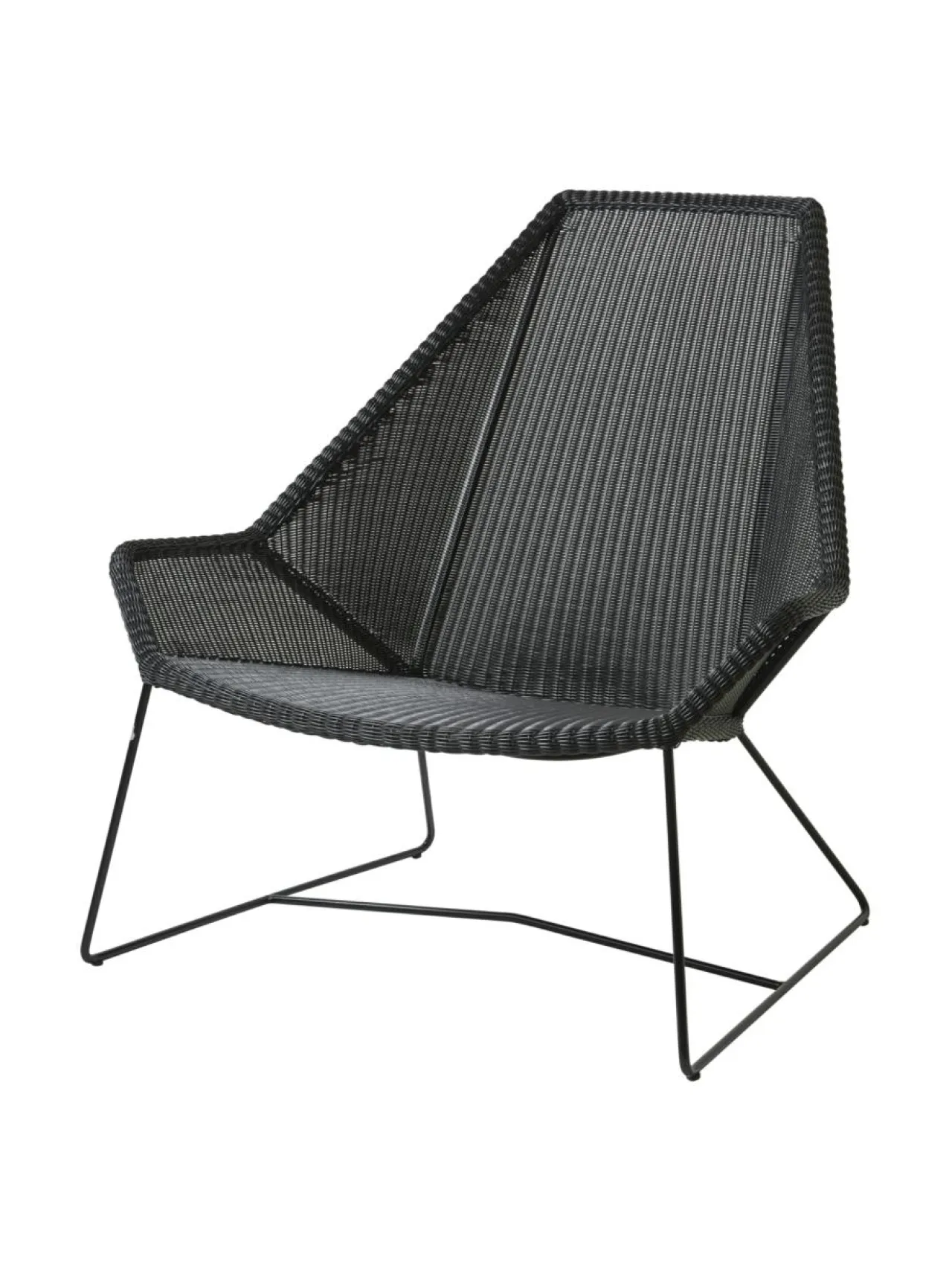 Puutarhakalusteet & Pehmusteet|Cane-Line Breeze-nojatuoli MUSTA, HARMAA