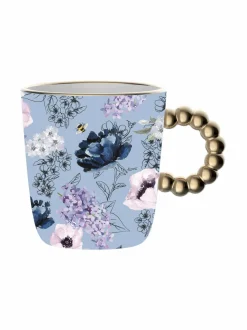 Tee, Kahvi & Vesi|Bialetti Bridgerton-posliinimuki 330 ml BLUE