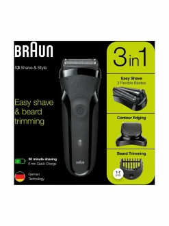 Ihokarvanpoisto|Braun 300BT -parranajokone BLACK