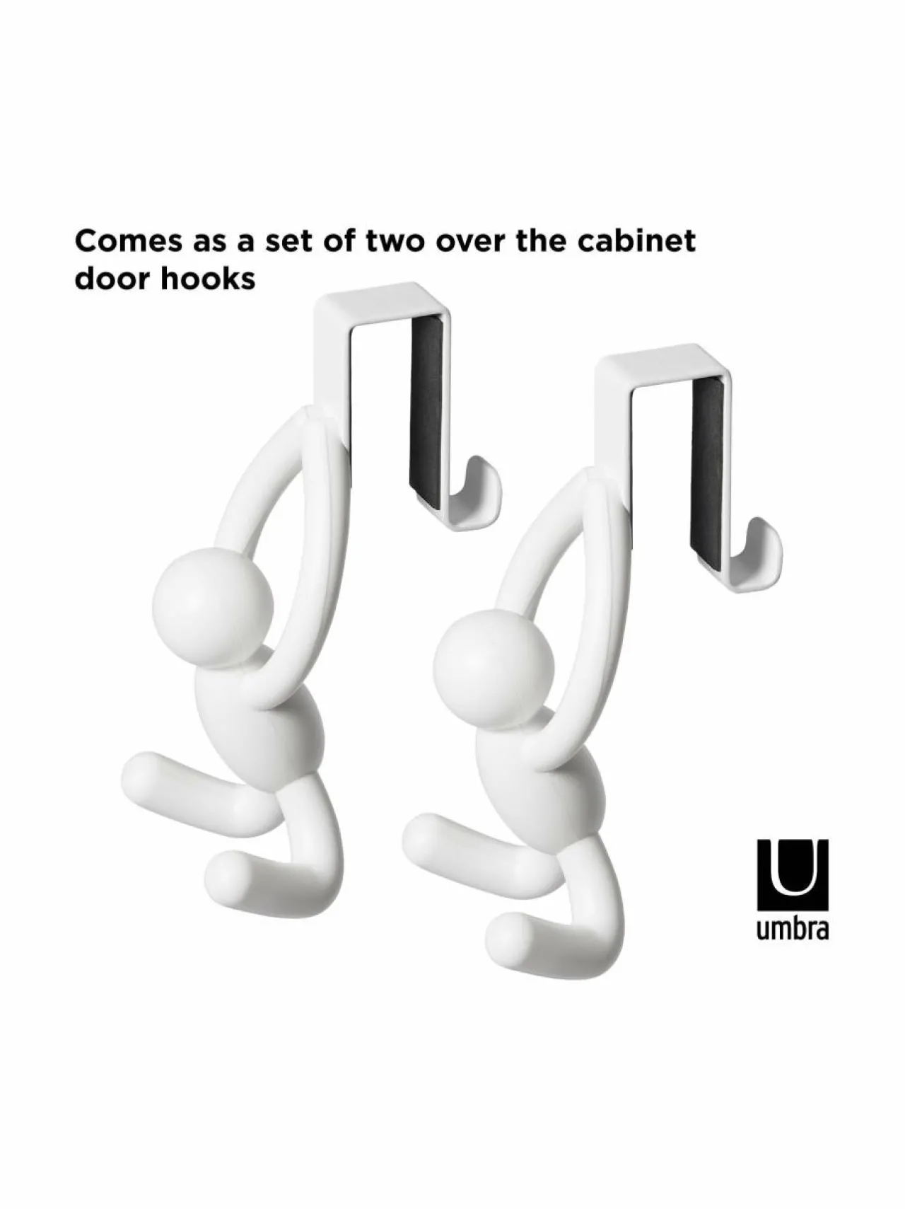 Naulakot & Koukut|Umbra Buddy Over the Cabinet Hook -koukku 2 kpl WHITE