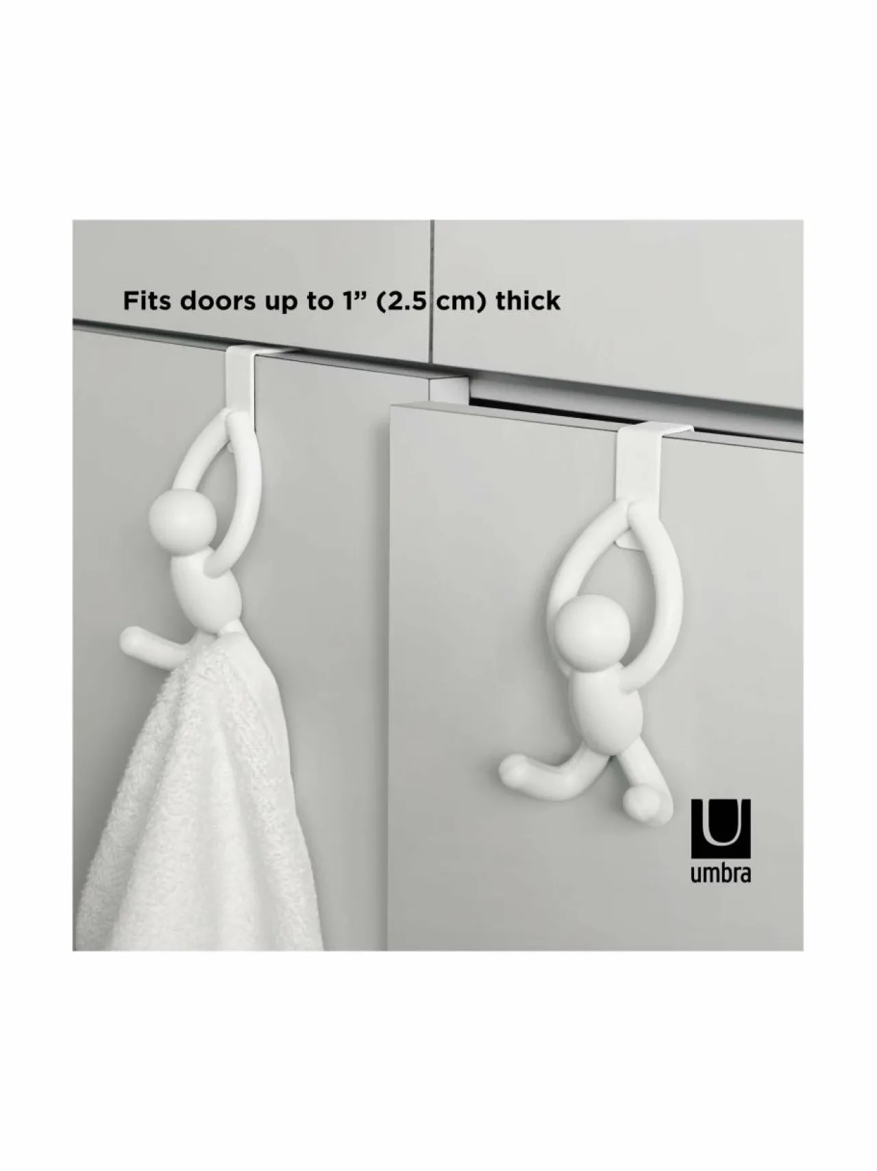 Naulakot & Koukut|Umbra Buddy Over the Cabinet Hook -koukku 2 kpl WHITE