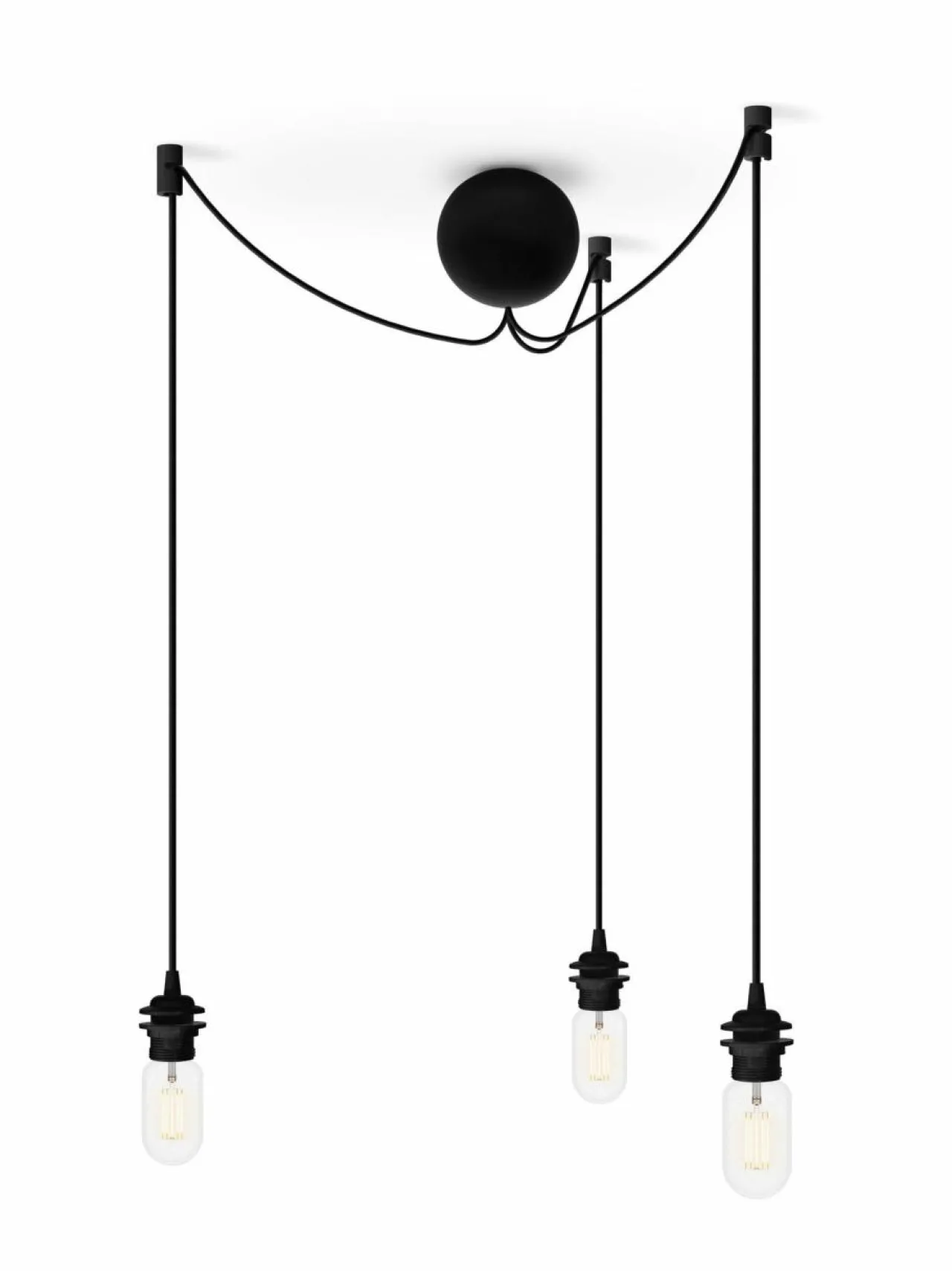Kattovalaisimet|UMAGE Cannonball Cluster 3 -kattovalaisin MUSTA