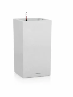 Ruukut & Istutusastiat|Lechuza Canto Stone Altakasteluruukku 40x40cm, korkeus 76cm + rullalevy VALKOINEN