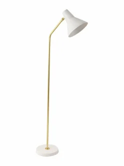 Lattiavalaisimet|Innolux Carin-lattiavalaisin 124 cm WHITE/BRASS