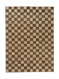 Matot|Ferm Living Check Wool Jute -matto, 140 x 200 cm COFFEE/NATURAL