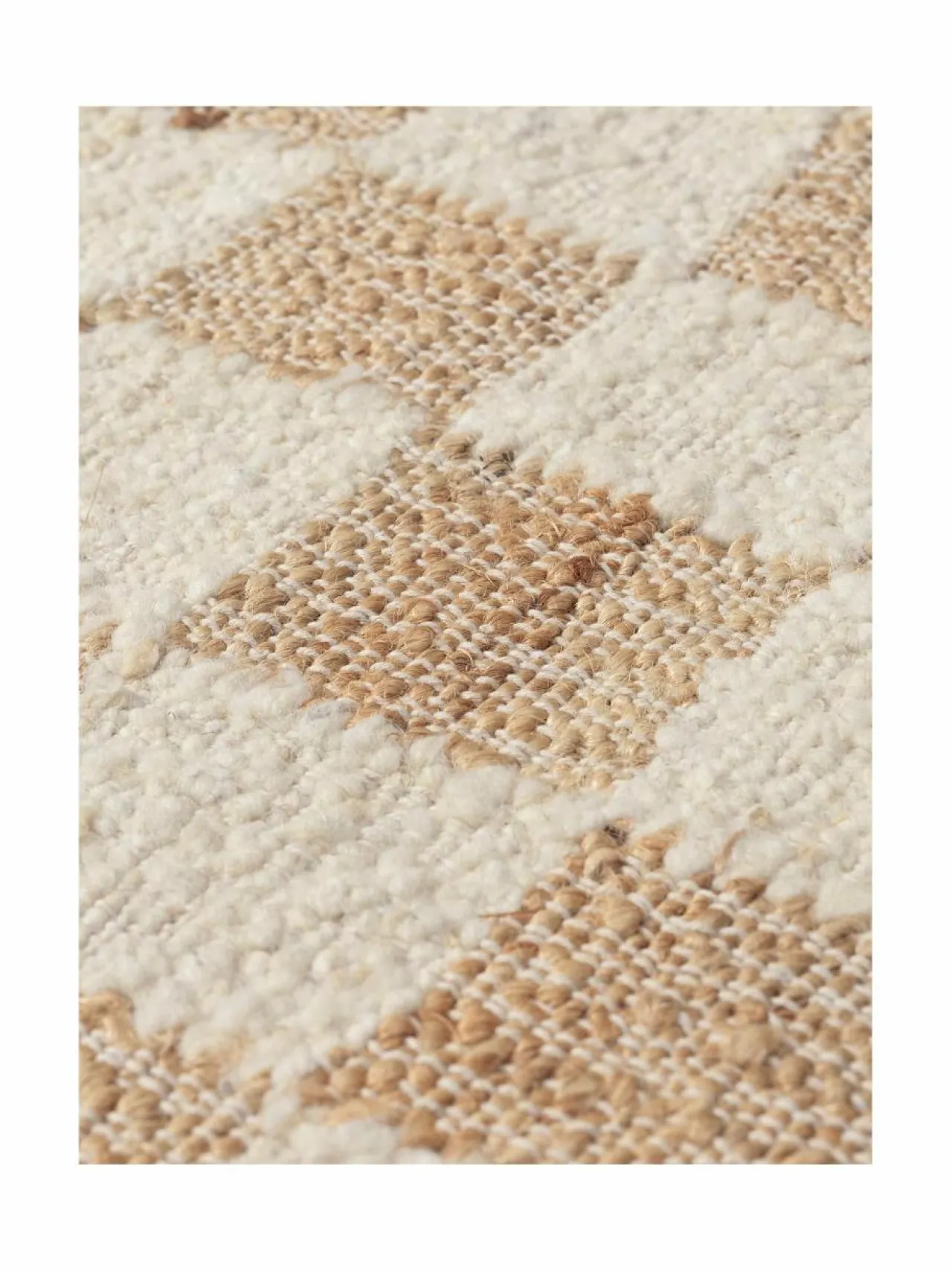 Matot|Ferm Living Check Wool Jute -matto 200 x 300 cm OFF-WHITE/NATURAL