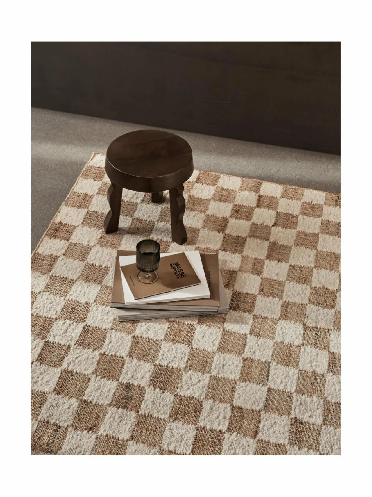 Matot|Ferm Living Check Wool Jute -matto 200 x 300 cm OFF-WHITE/NATURAL