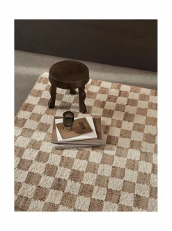 Matot|Ferm Living Check Wool Jute -matto, 140 x 200 cm OFF-WHITE/NATURAL