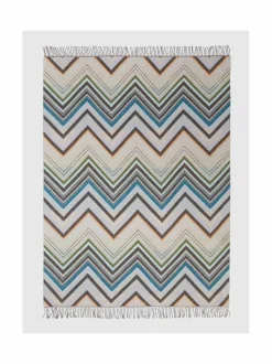 Huovat & Päiväpeitot|Missoni Home Chevron-villahuopa 138 BROWN MULTICOLOR