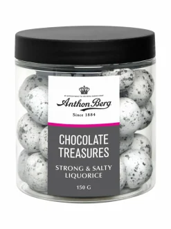 Makeat Delituotteet|Anthon Berg Chocolate Treasures Strong & Salty Liquorice -lakritsimakeinen, 150 g