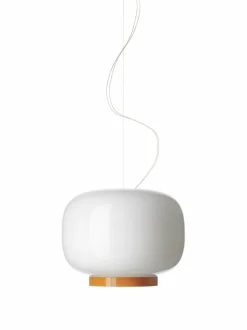 Kattovalaisimet|Foscarini Chouchin Reverse 1 -riippuvalaisin VALKOINEN/ORANSSI