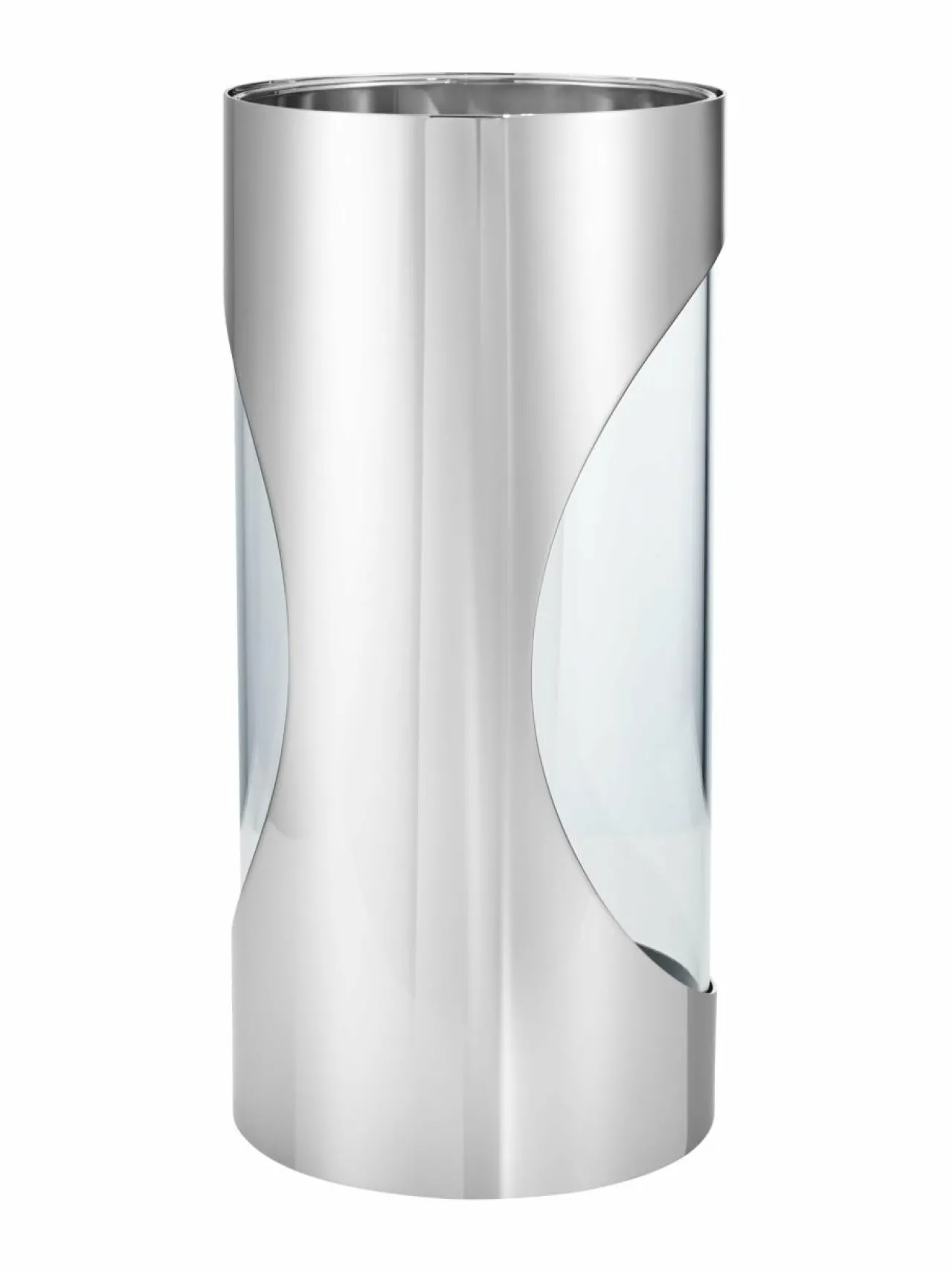 Kynttilät & Lyhdyt|Georg Jensen Chrome Contours -kynttilälyhty 34 cm STAINLESS STEEL