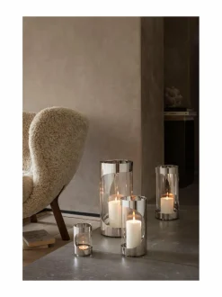 Kynttilät & Lyhdyt|Georg Jensen Chrome Contours -kynttilälyhty 34 cm STAINLESS STEEL