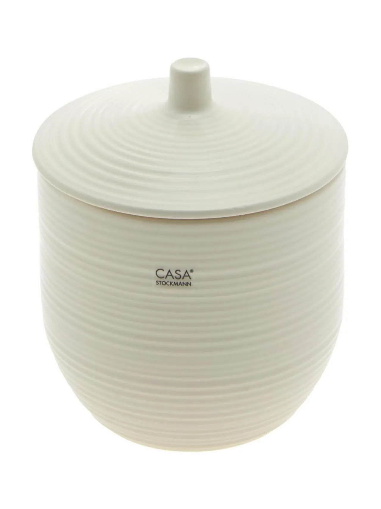 Kylpyhuonetarvikkeet|Casa Stockmann Circle-purkki 11 x 13.5 cm SHINY CREAM 2325N