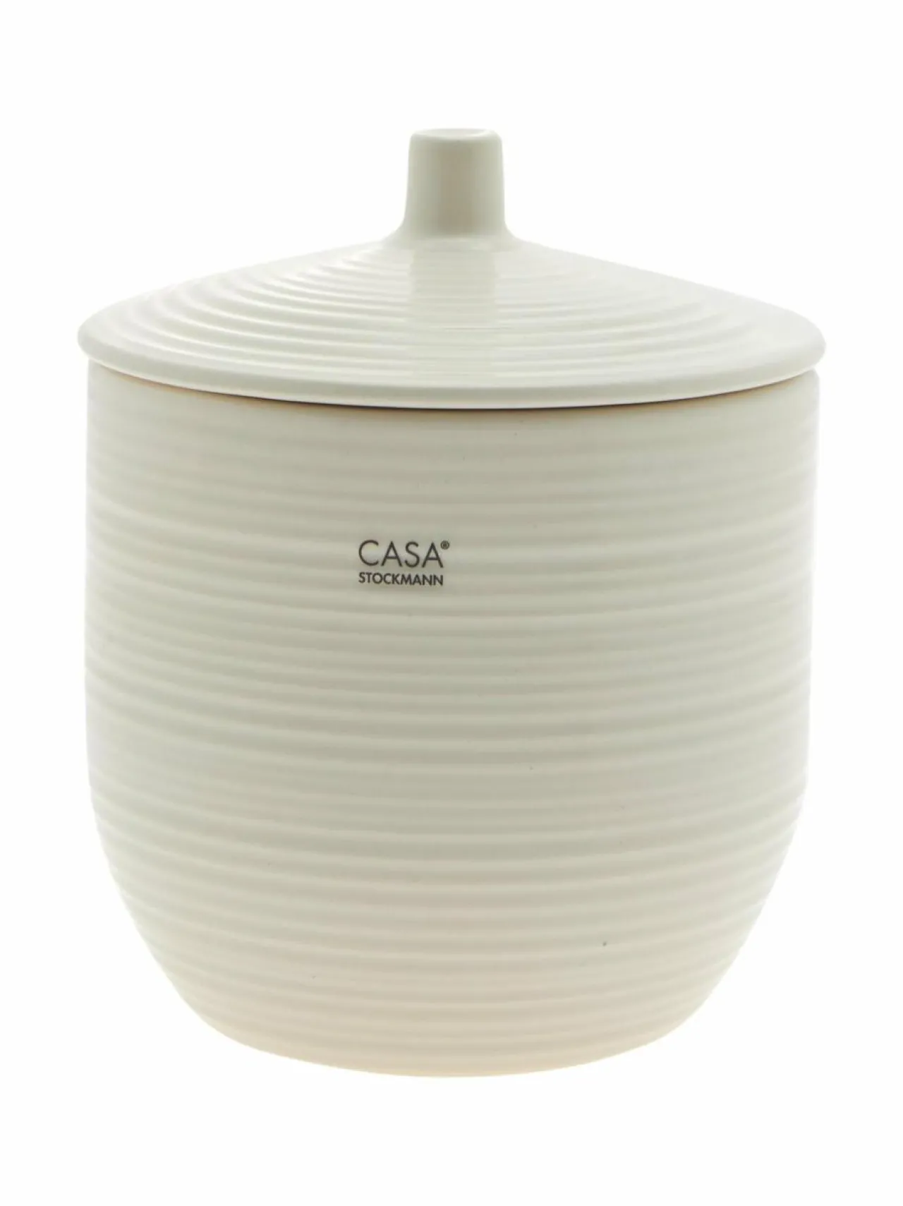 Kylpyhuonetarvikkeet|Casa Stockmann Circle-purkki 11 x 13.5 cm SHINY CREAM 2325N