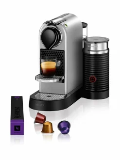 Kahvin- & Vedenkeittimet|Nespresso Citiz & Milk -kapselikahvinkeitin SILVER